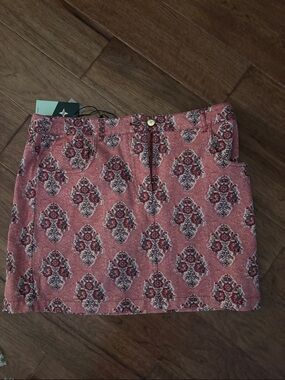Tuckernuck Rose Pink Floral Jacquard Mini Skirt